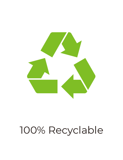 100% recyclable